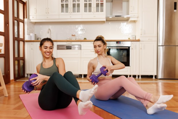 Home workout session — wellness for Moroccan women